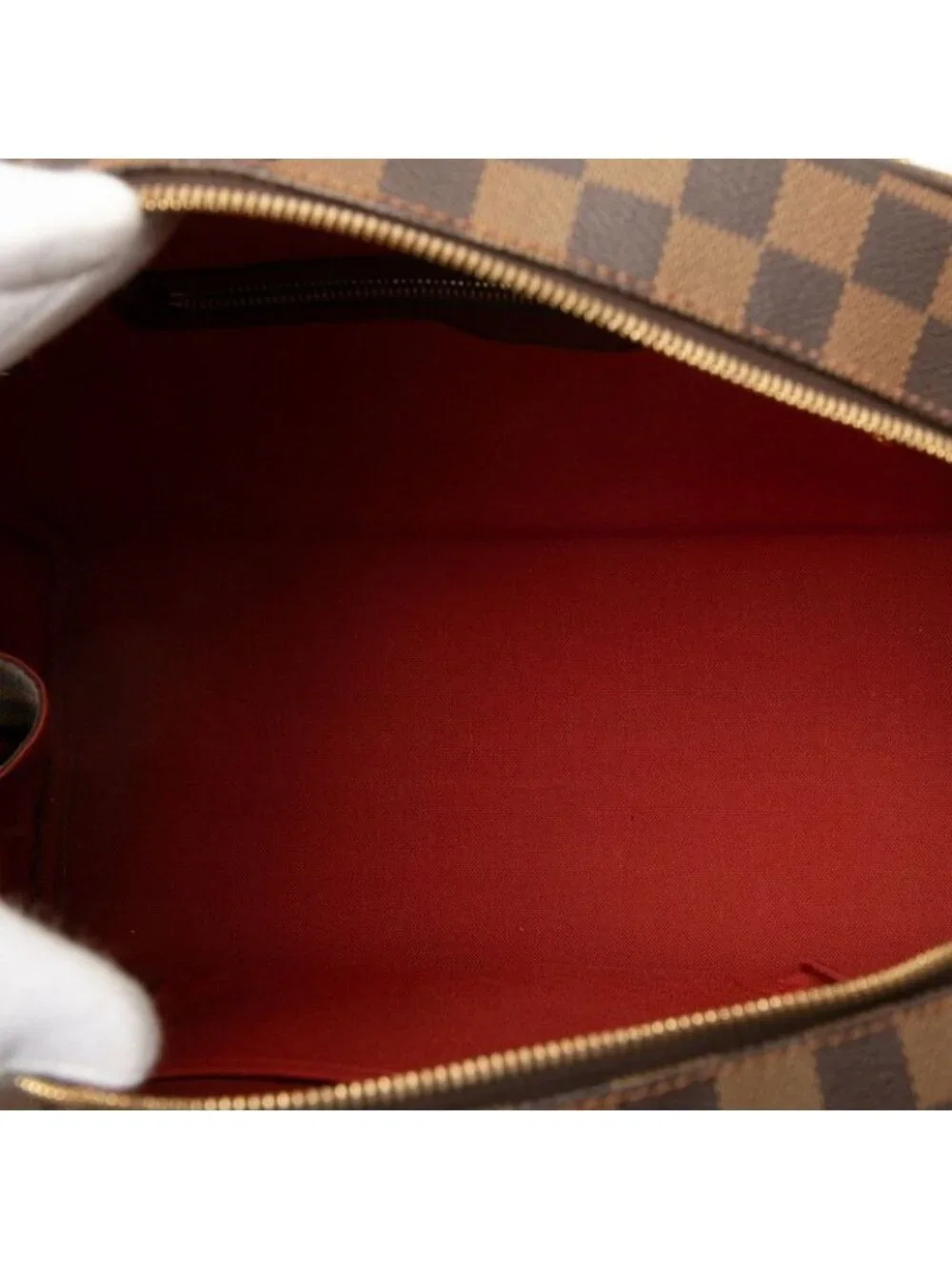 Louis Vuitton Damier Nolita Handbag Brown Leather